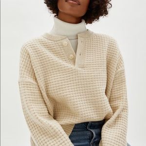 Everlane Belgian-Waffle Henley in ReCashmere